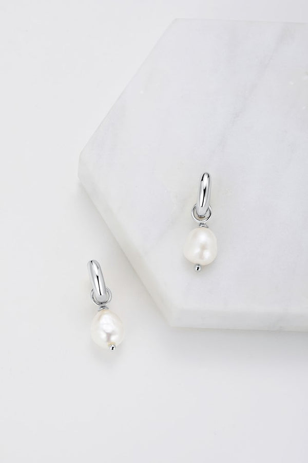 Zafino Charlie Mini Huggie Earring Silver