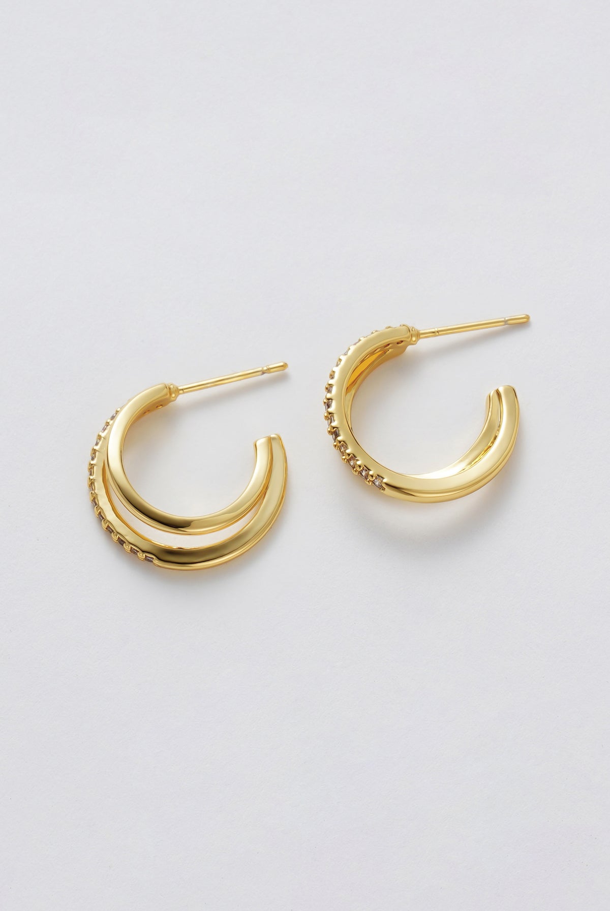 Zafino Celeste Hoop 18KT Gold Plated / Clear