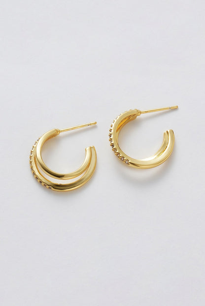 Zafino Celeste Hoop 18KT Gold Plated / Clear