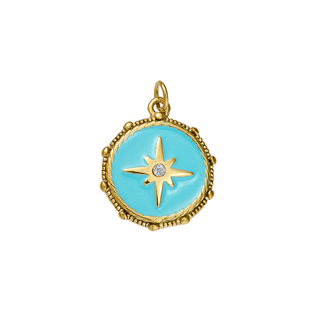 Seren stainless steel gold plated charm 8