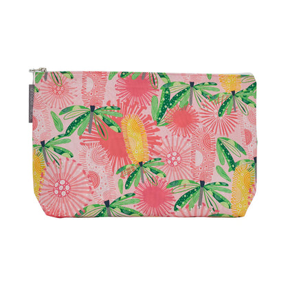 Cosmetic Bag Lge Pink Banksia