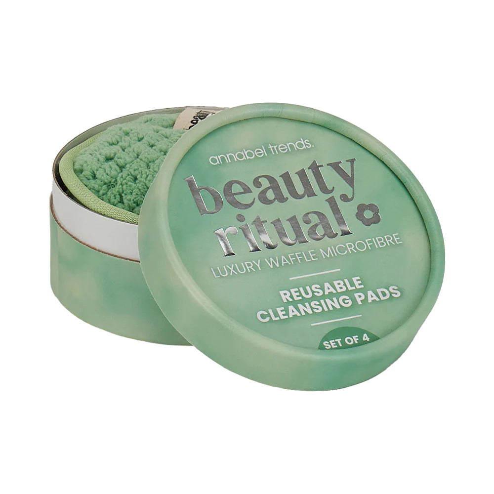 Beauty Ritual Luxury Waggle Cleansing Pad 4pc Moss