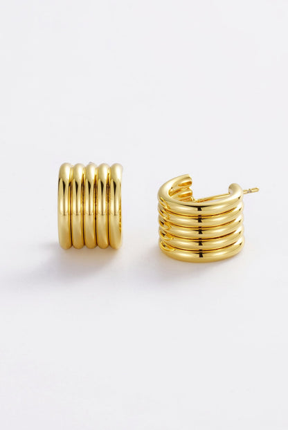 Zafino Jade Hoop 18KT Gold Plated