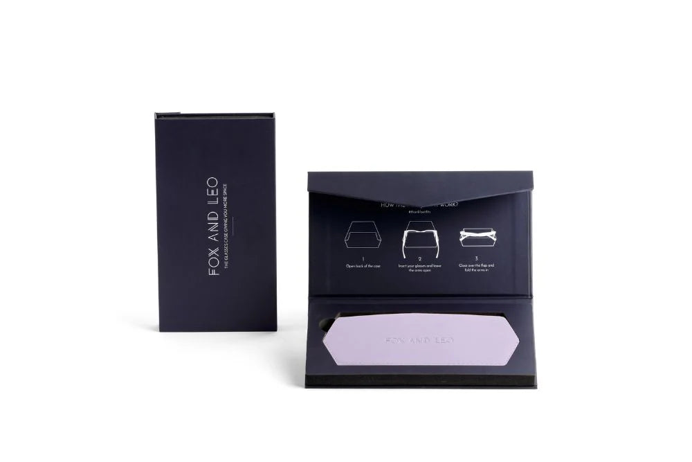 Fox And Leo Glasses Case Lilac