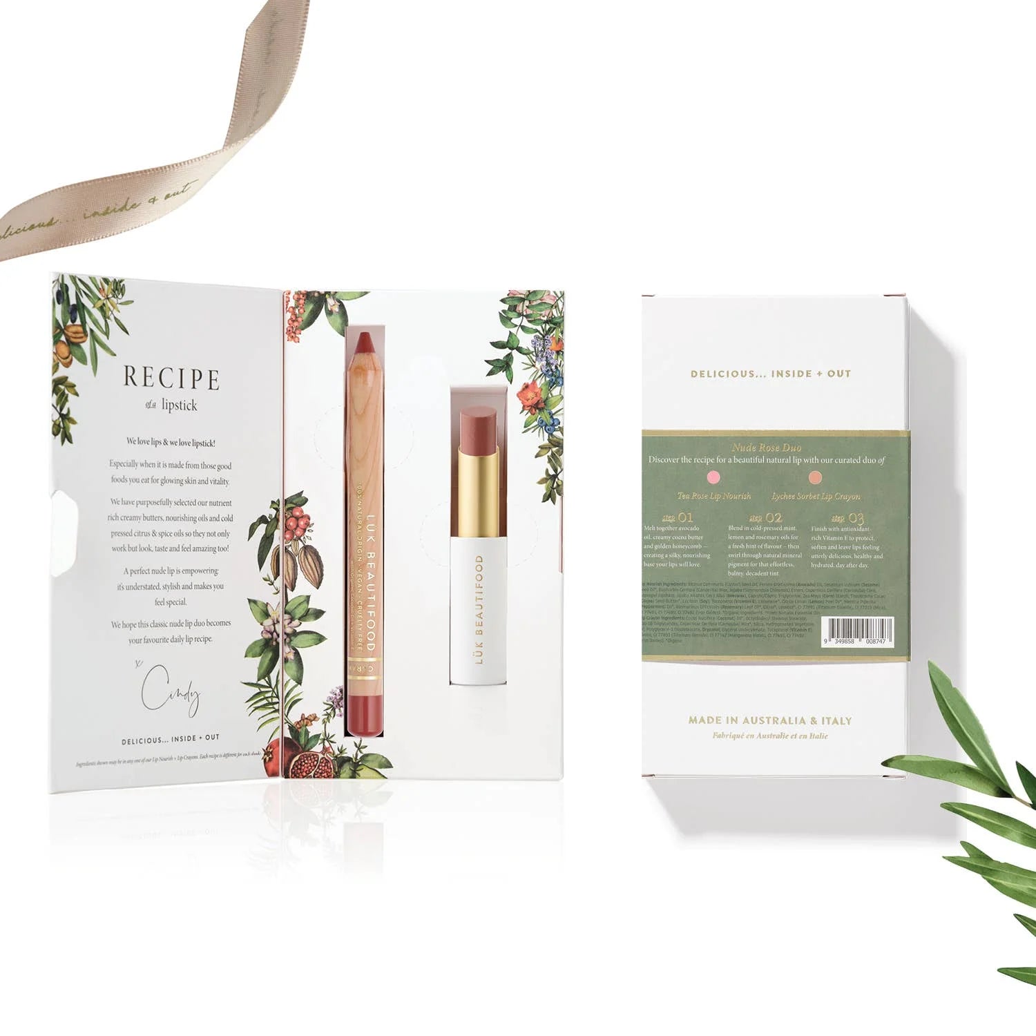 LUK Beautifood Lip Recipe Duo Nude Pink