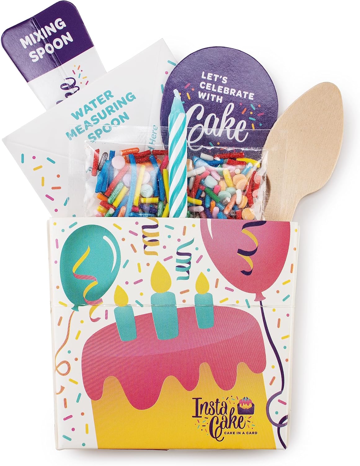 Instacake Happy Birthday Celebrate With Vanilla Confetti Pink