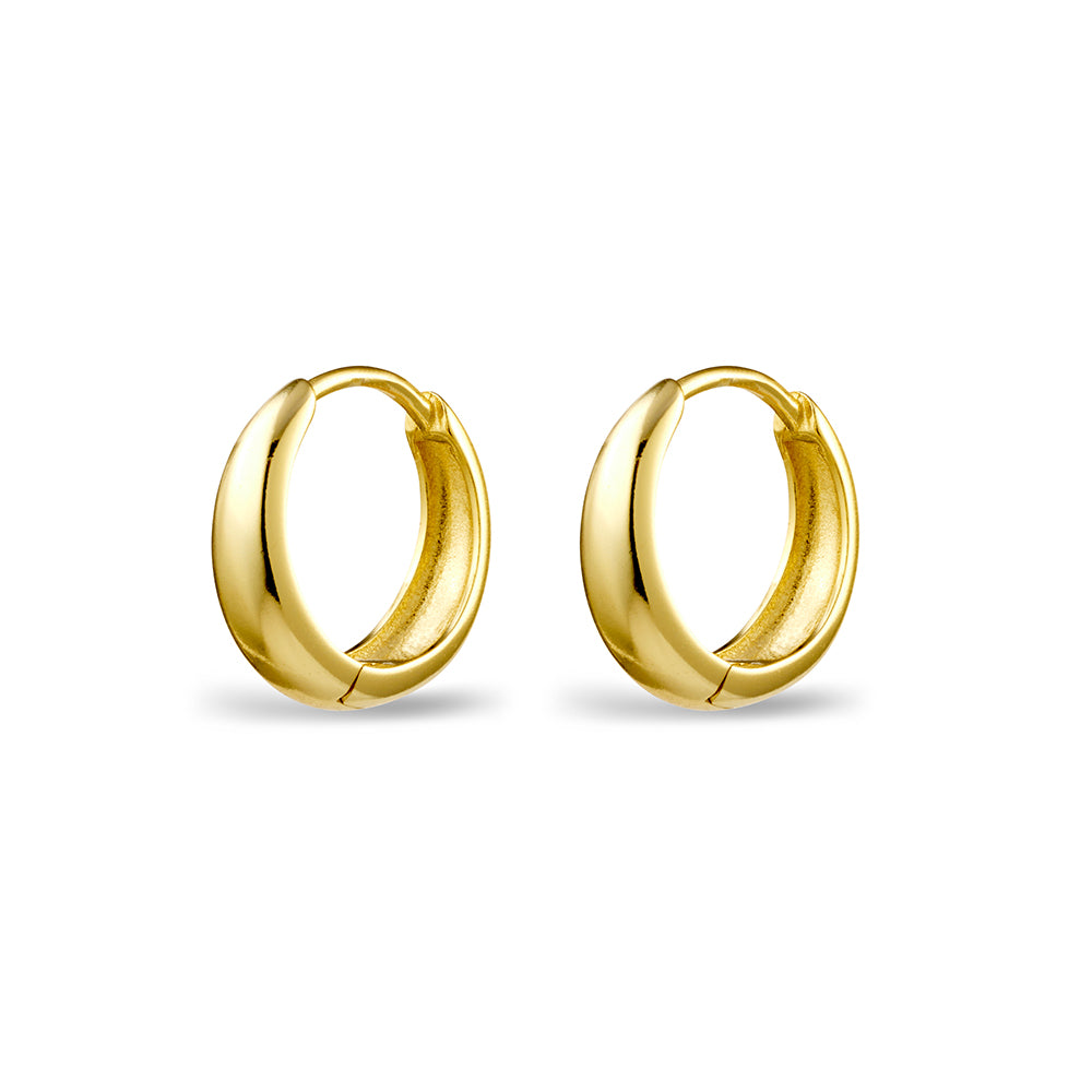 Sterling Silver Everyday Tapered Gold Earrings