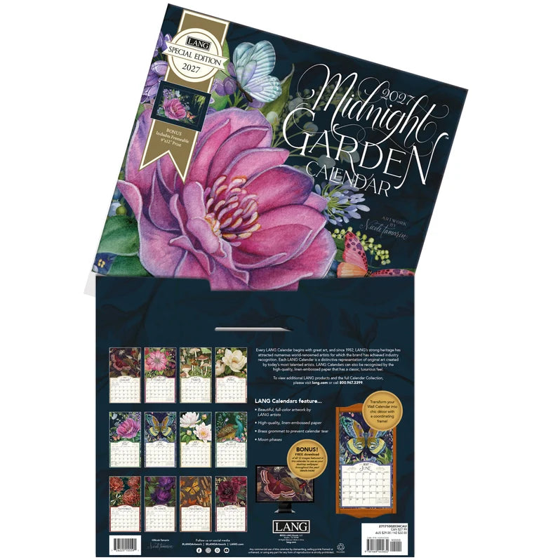 Midnight Garden 2027 Lang Calendar
