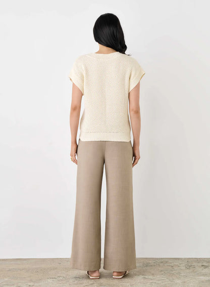 Esmaee The Lobby Knit Top Parchment