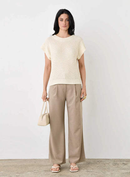 Esmaee The Lobby Knit Top Parchment
