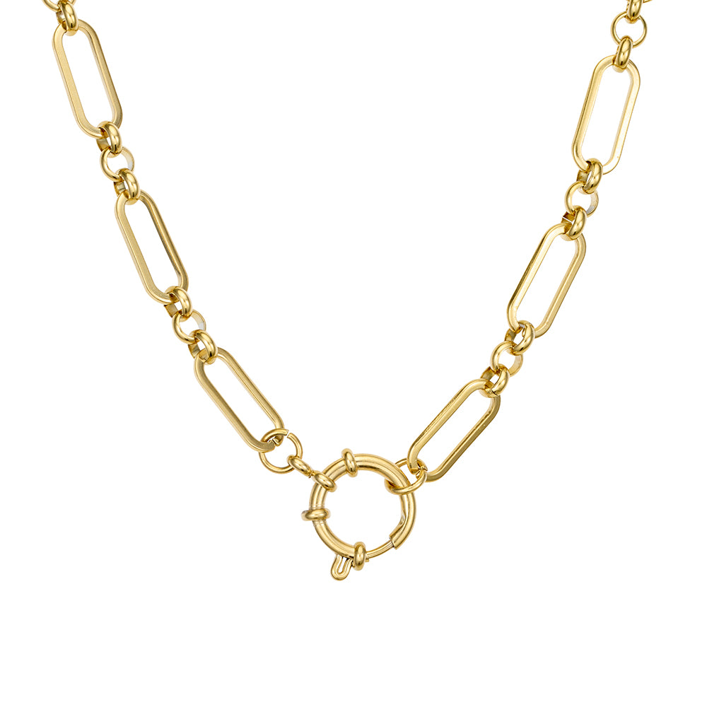 Seren stainless steel gold plated charm chain WSCH5