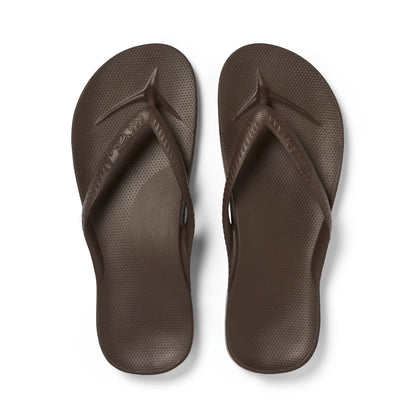 Archies Arch Support Thongs Classic Brown