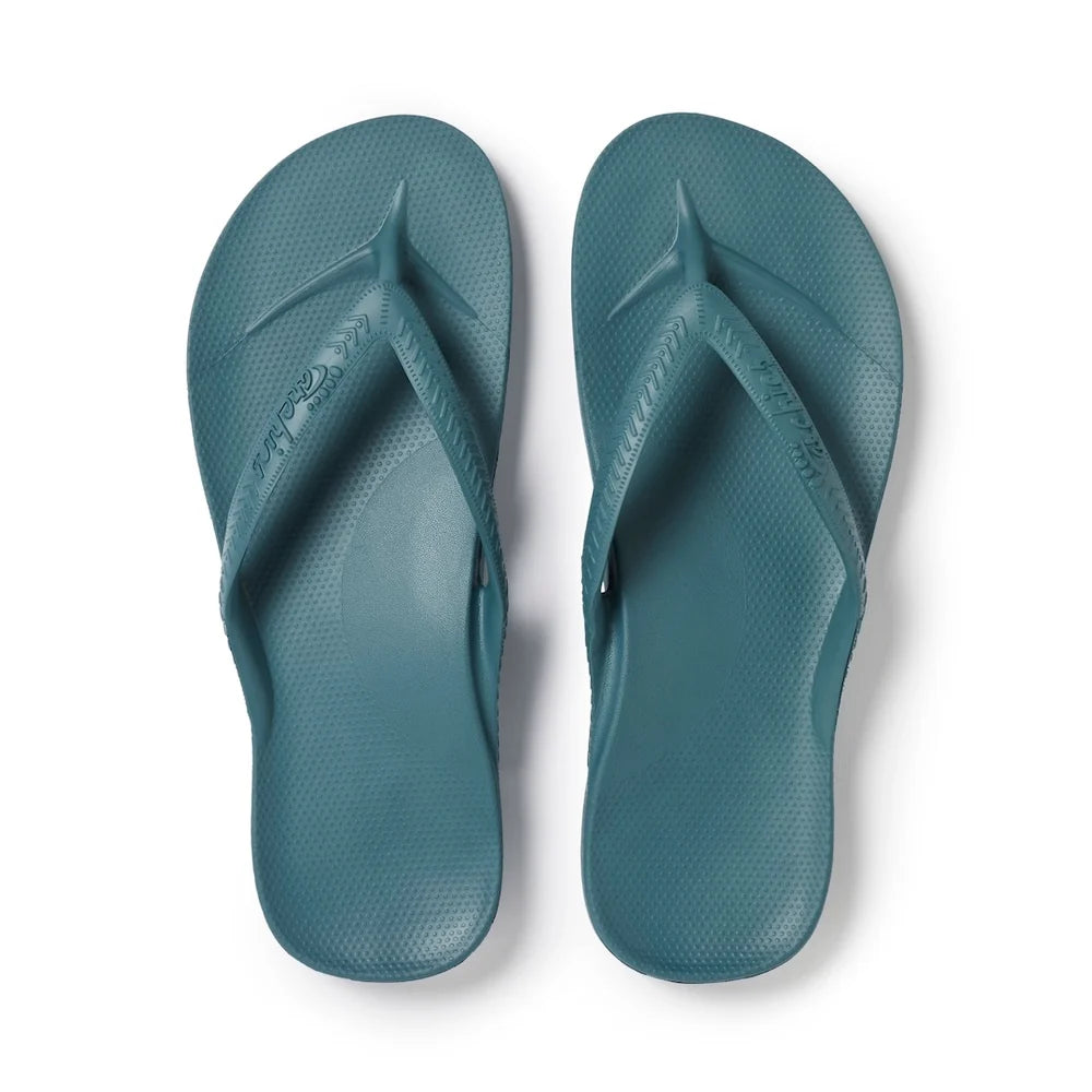 Archies Arch Support Thongs Classic Teal NEW