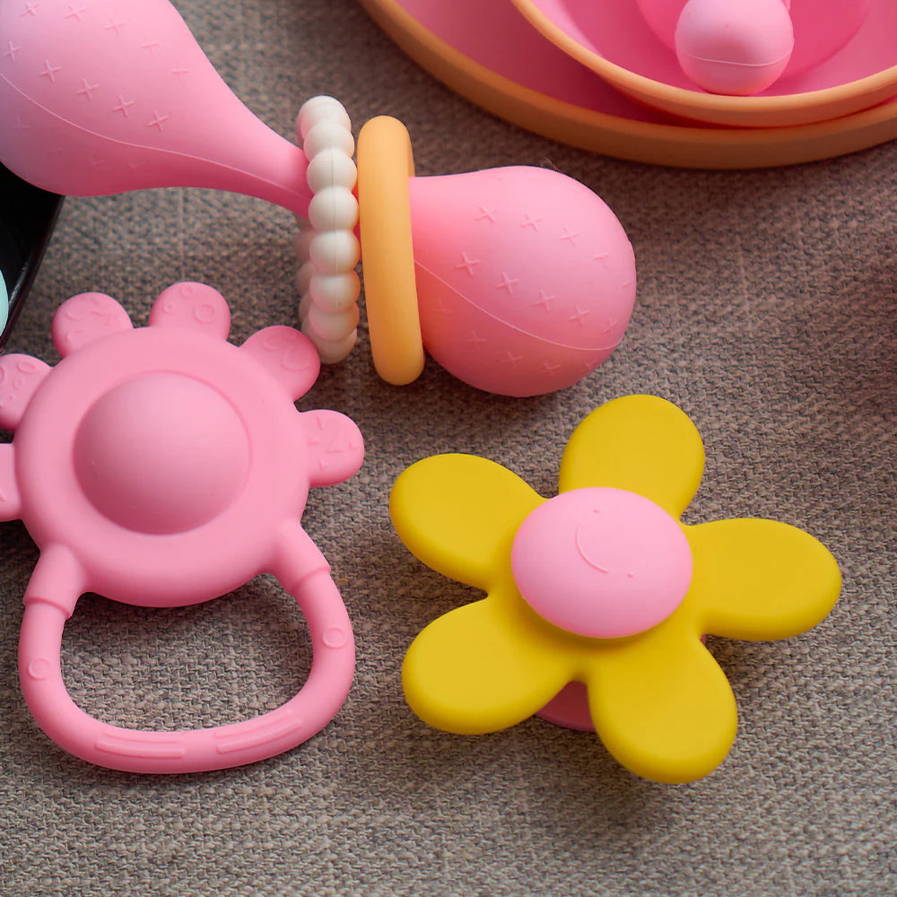 Silicone Flower Spinner Yellow