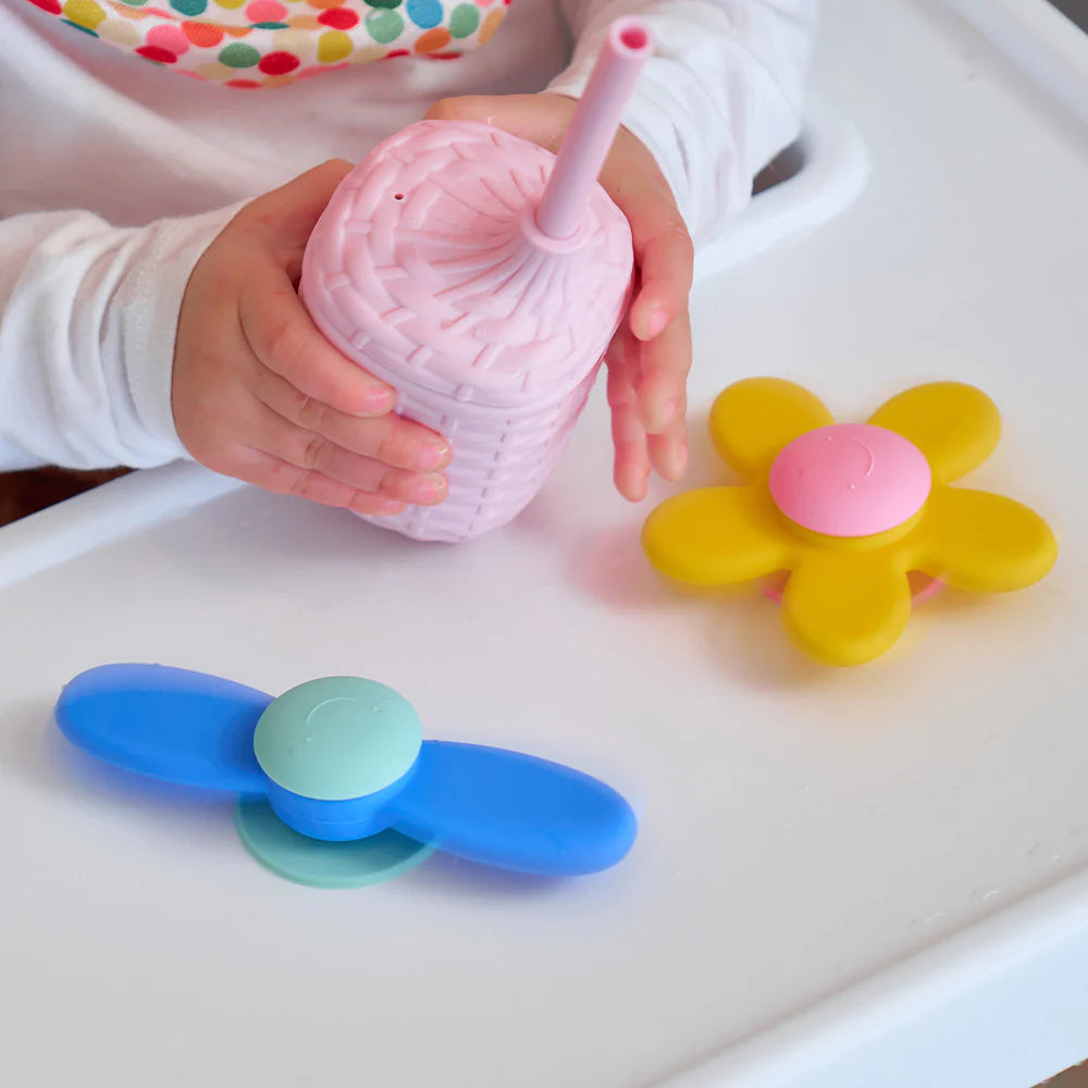 Silicone Flower Spinner Yellow