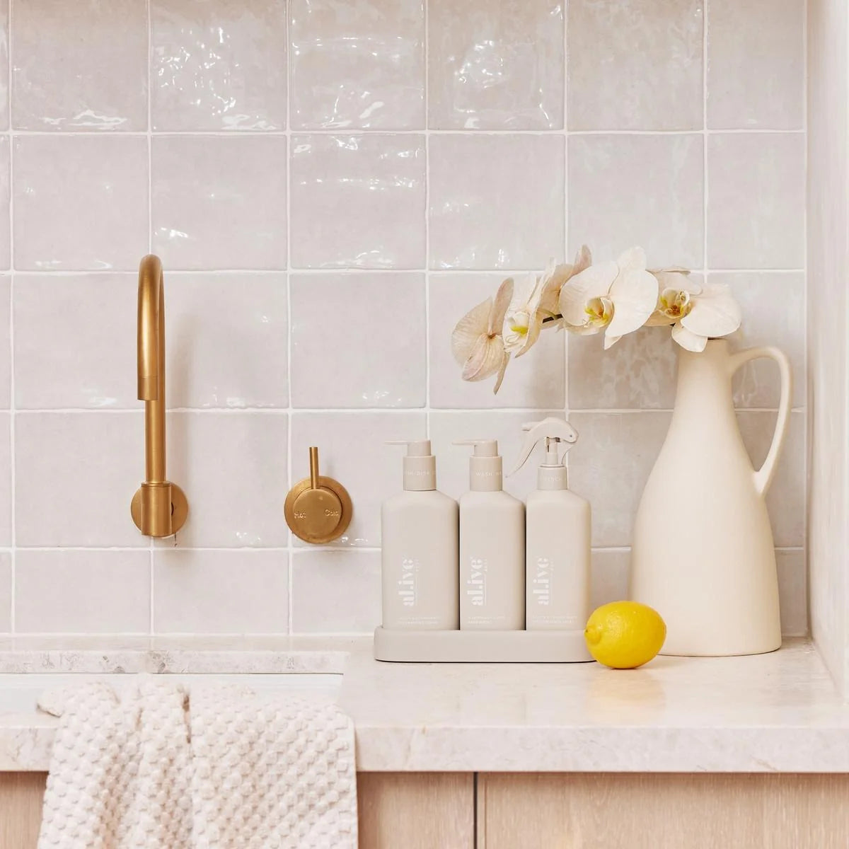 AL.IVE Kitchen Trio Dish Wash, Hand Wash &amp; Bench Spray Lemon &amp; Pomegranate and Watermelon &amp; Lime