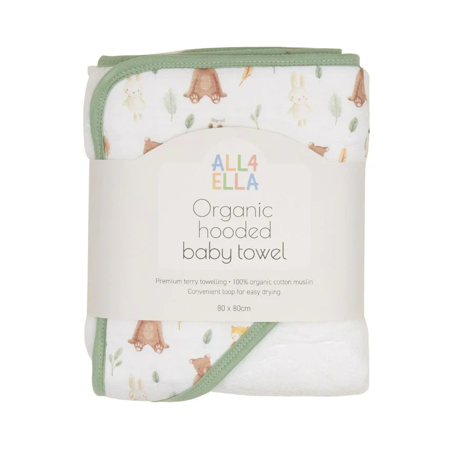 All4Ella Hooded Towel Forest Friends
