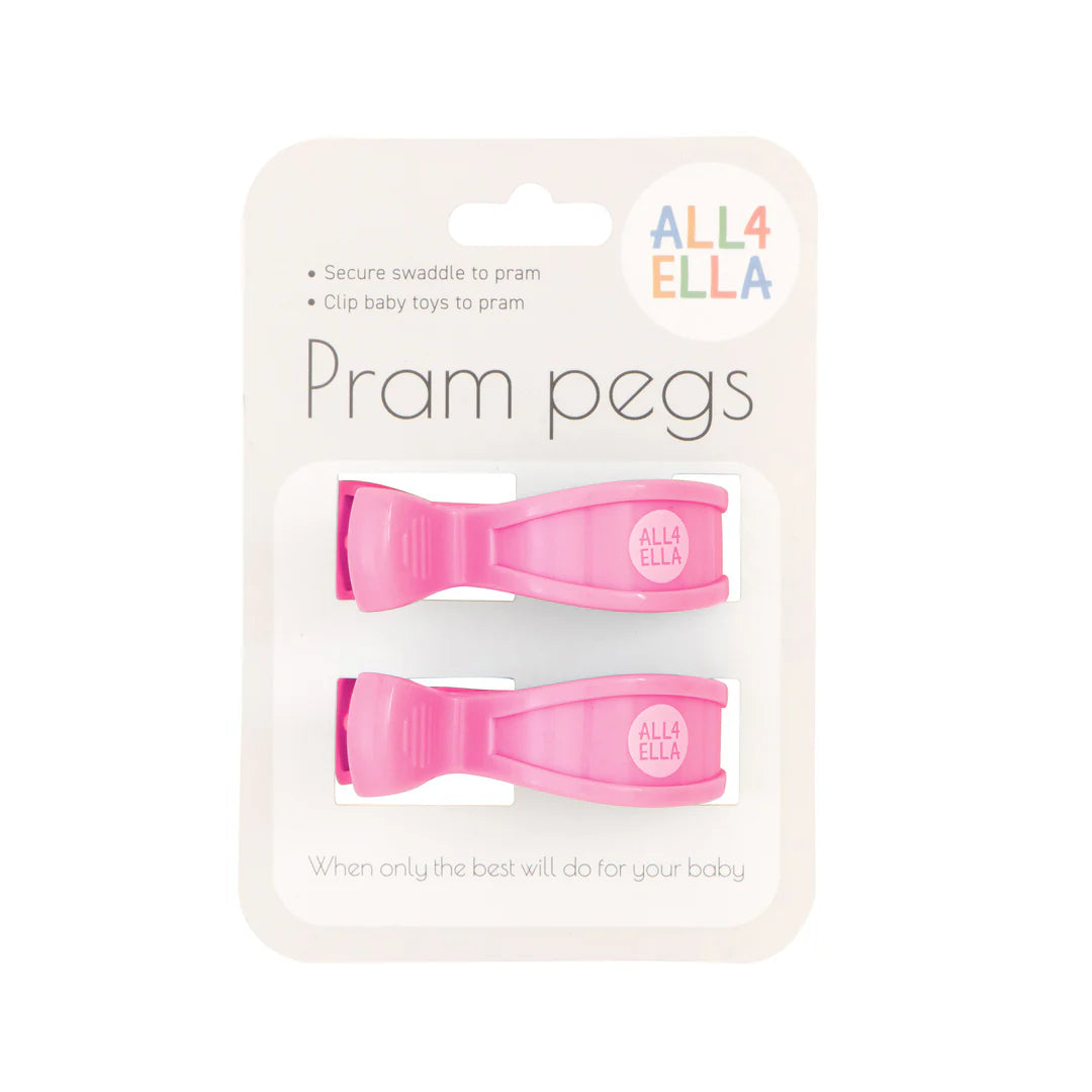 All4Ella 2Pk Pram Pegs Pink