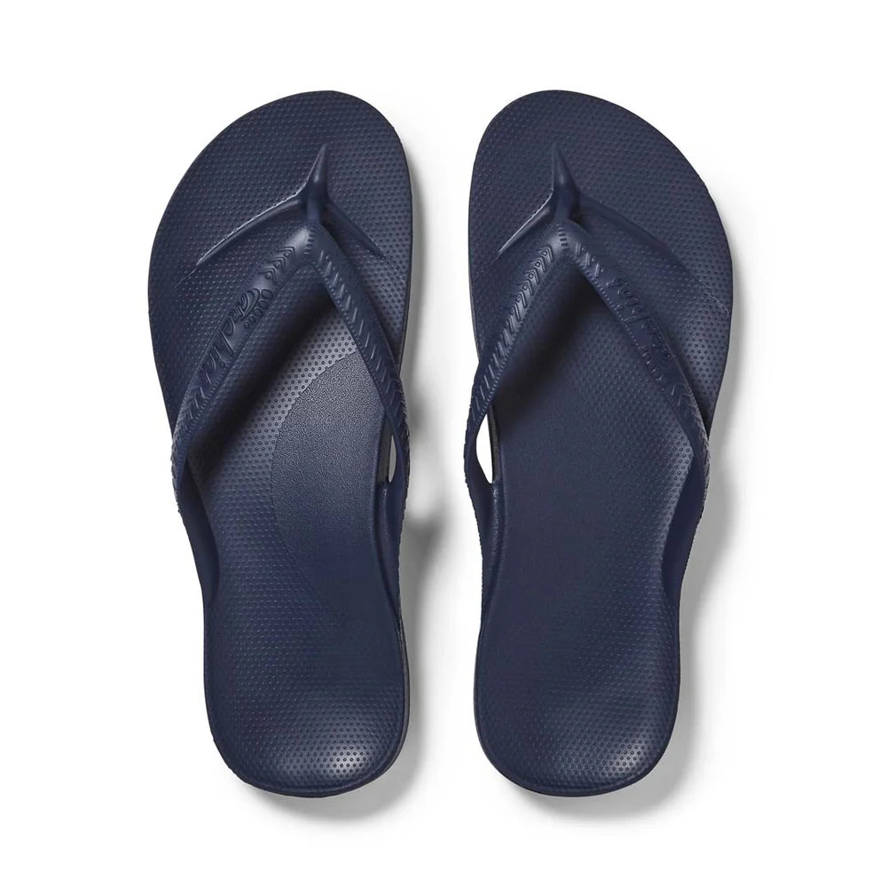 Archies Arch Support Thongs Classic Navy