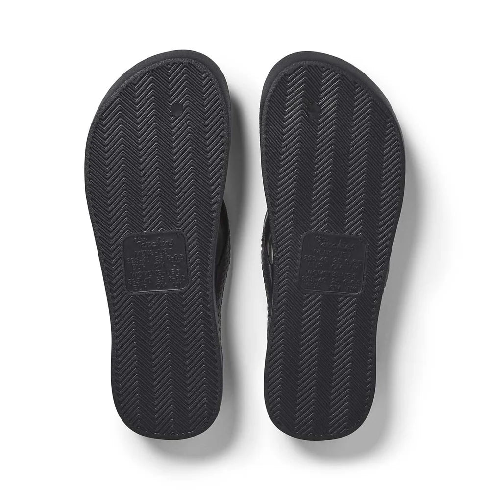 Archies Arch Support Thongs Classic Crystal Black