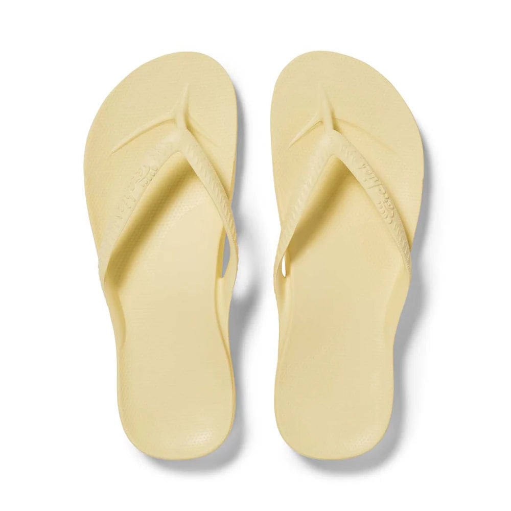 Archies Arch Support Thongs Classic Lemon