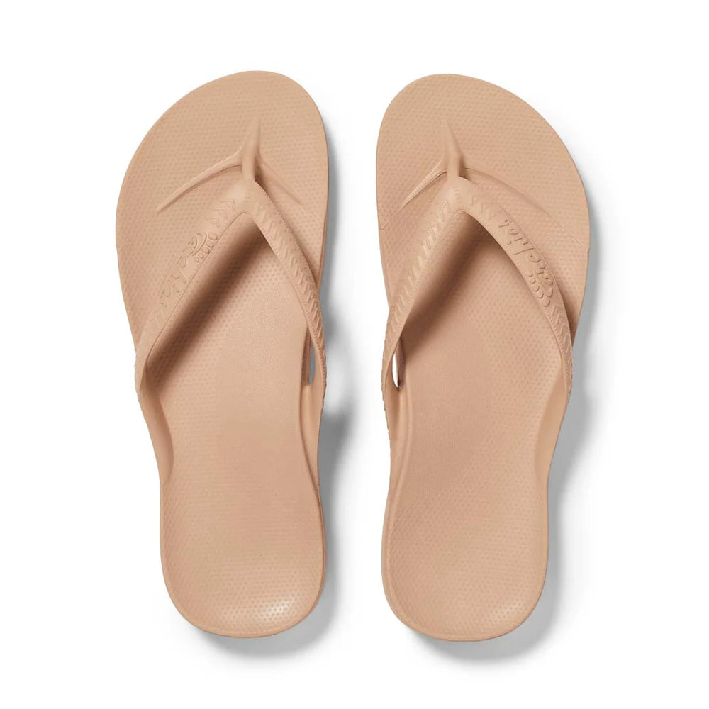 Archies Arch Support Thongs Classic Tan