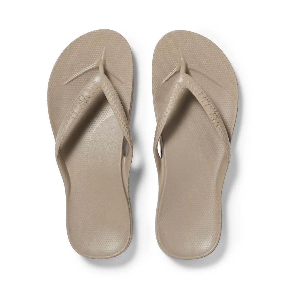 Archies Arch Support Thongs Classic Taupe