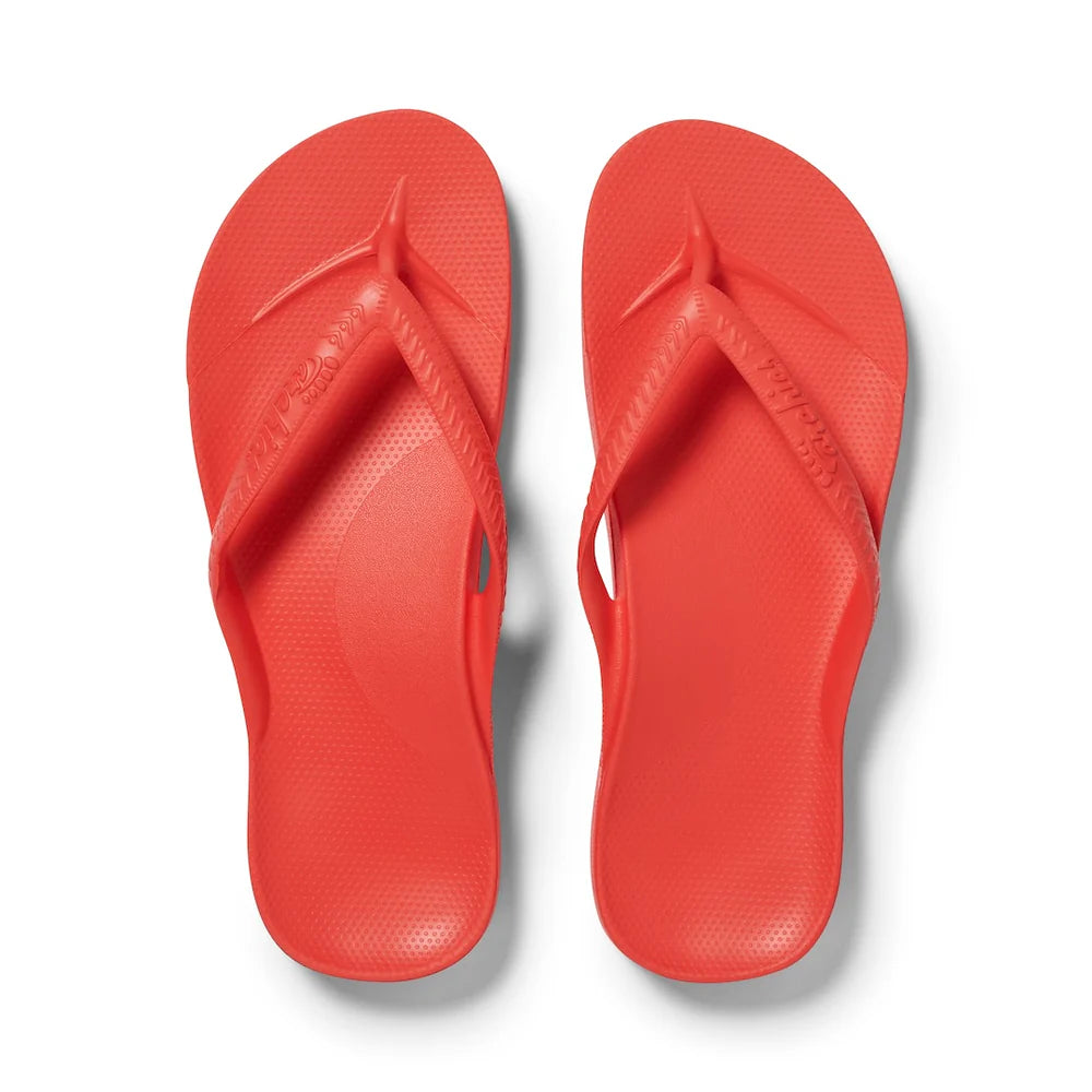 Archies Arch Support Thongs Classic Coral