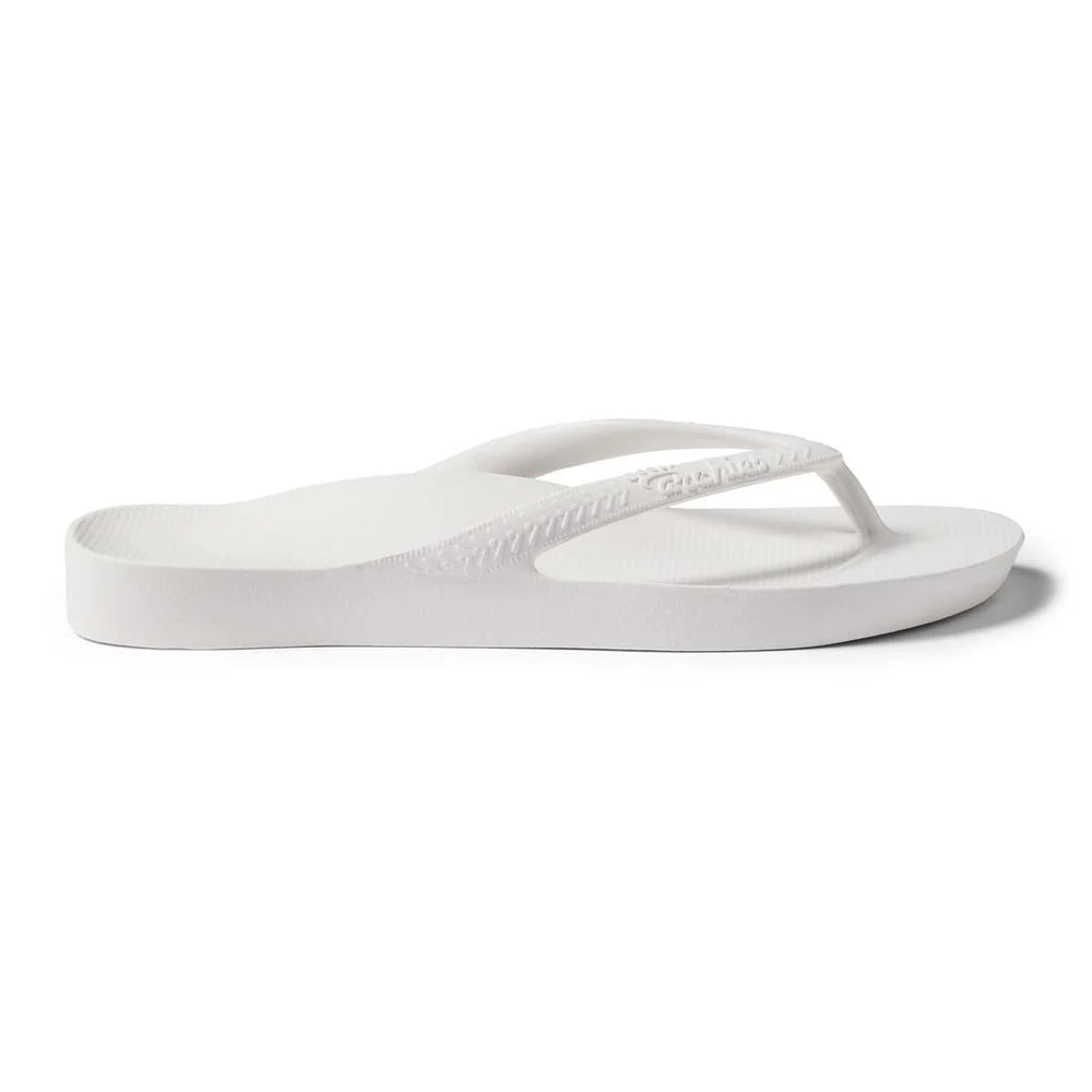 Archies Arch Support Thongs Classic White
