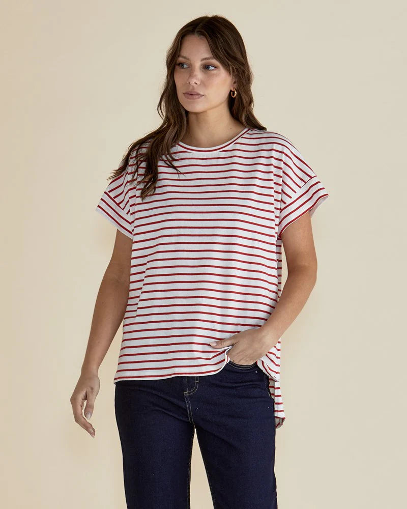 Willa Tee Red Stripe