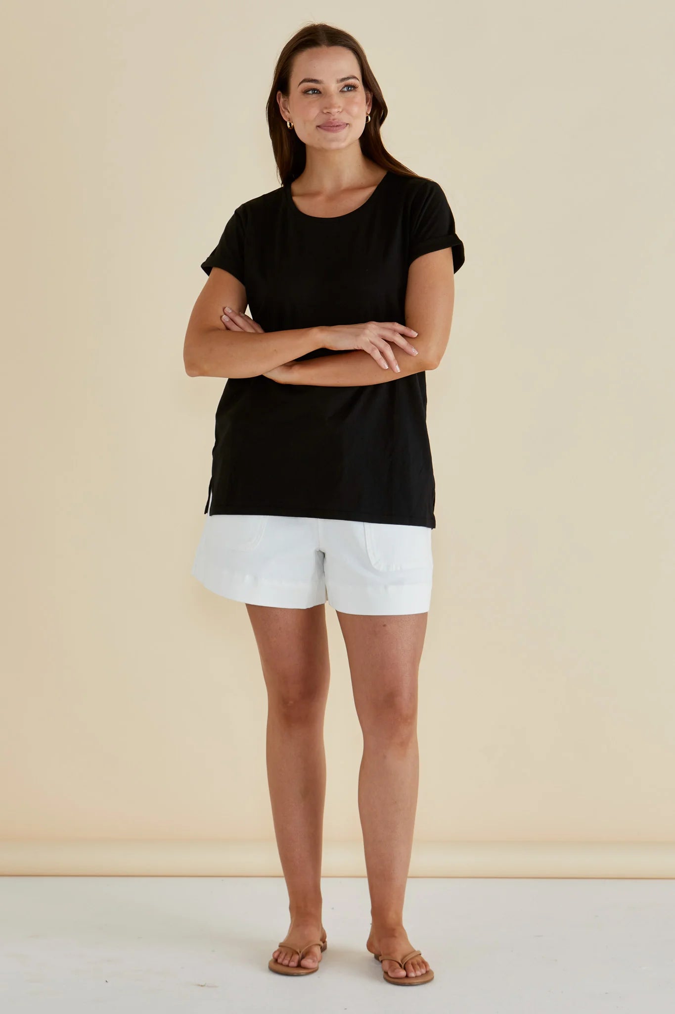 Betty Basics Caia Crew Tee Black