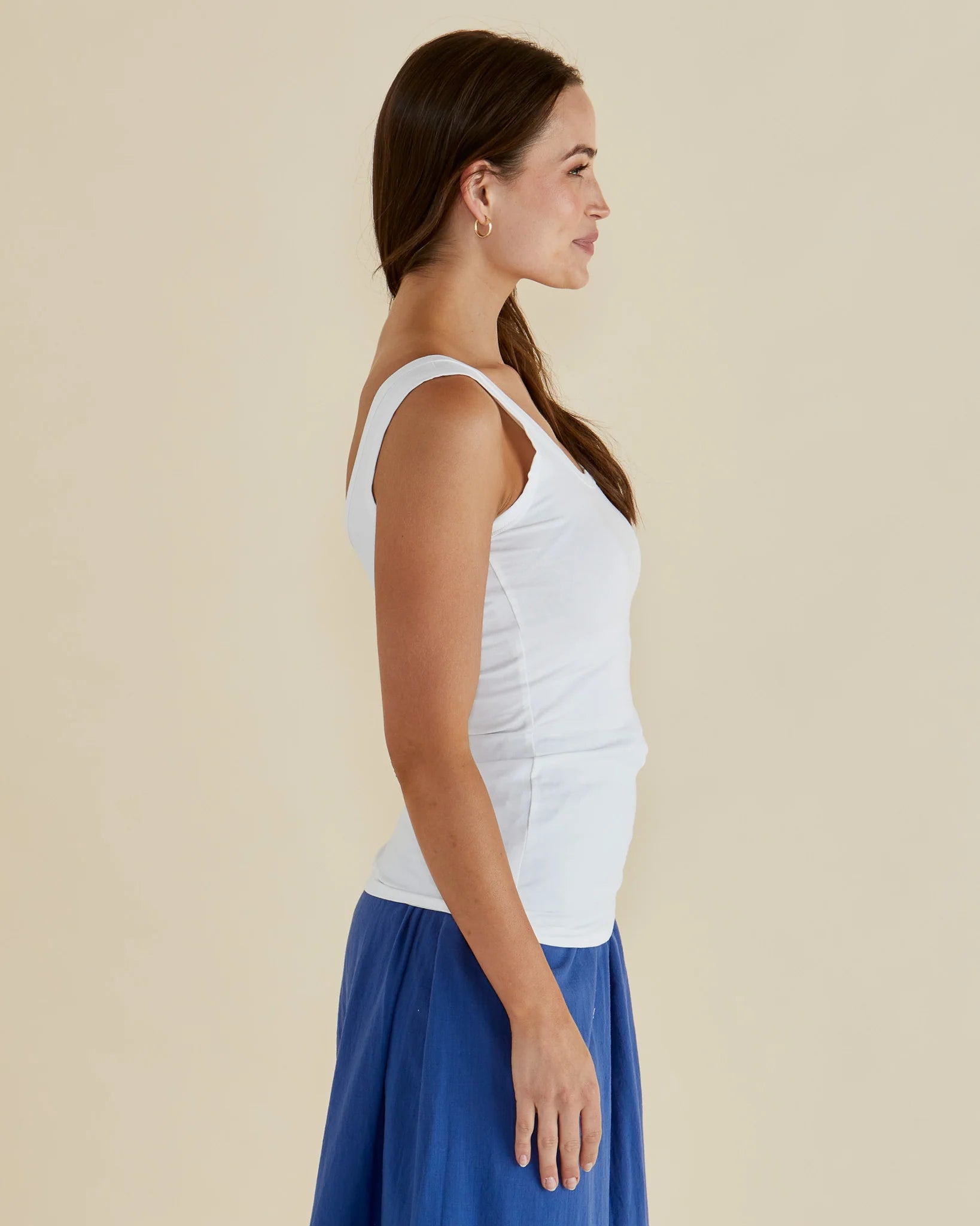 Betty Basics Emma Scoop Tank White