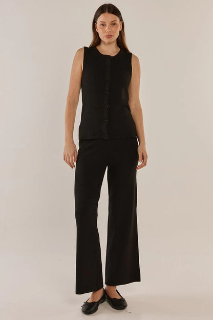 Betty Basics Nash Knit Pant Black