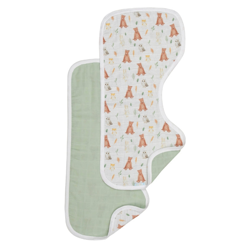 All4Ella Burp Cloth 2Pk Forest Friends