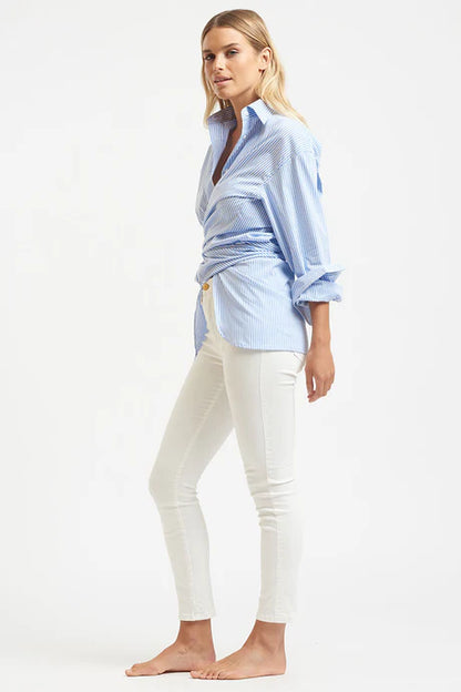 The Boyfriend Oversized Shirt Blue Stripe