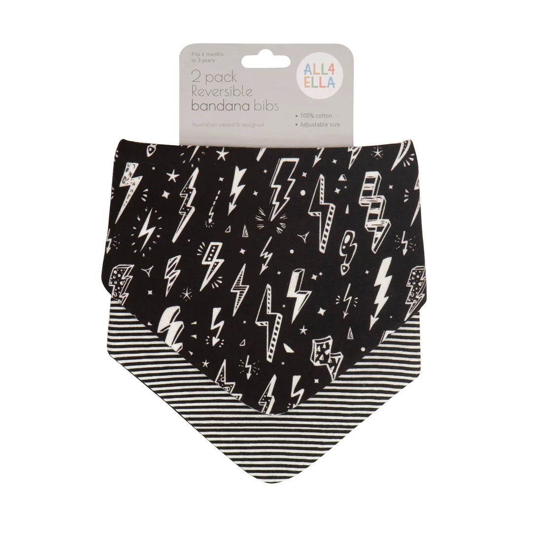 Bandana Bibs 2pk Lightning