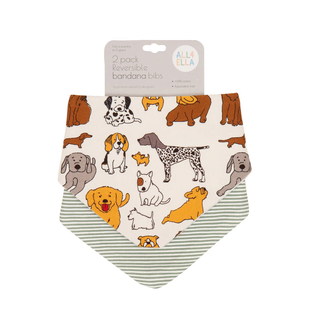 Bandana Bibs 2pk Dog Breed