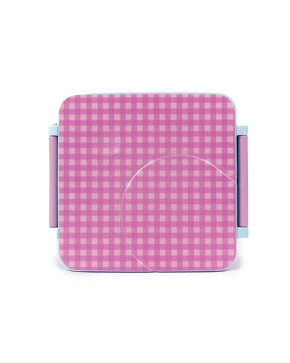The Somewhere Co Lilac Gingham Mini Bento Lunch Box