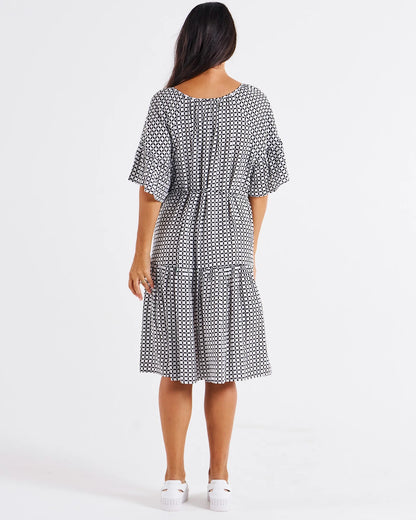 Bella Dress Geometric Print