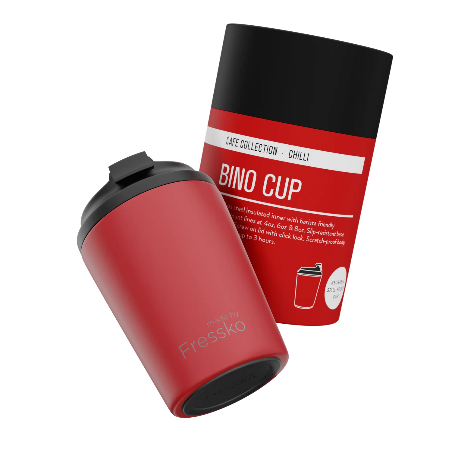 Fressko Bino Reusable Cup 8oz Chilli