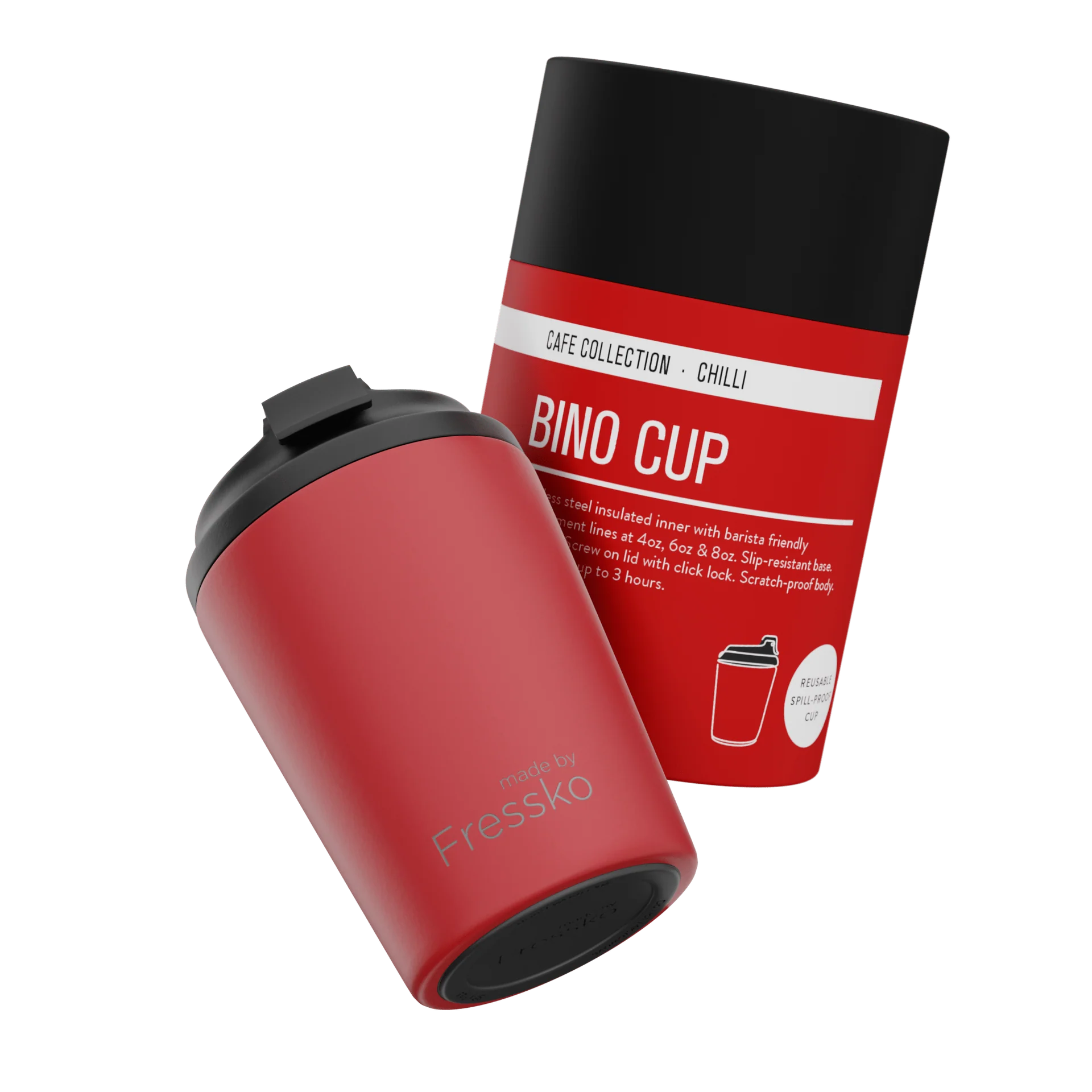 Fressko Bino Reusable Cup 8oz Chilli