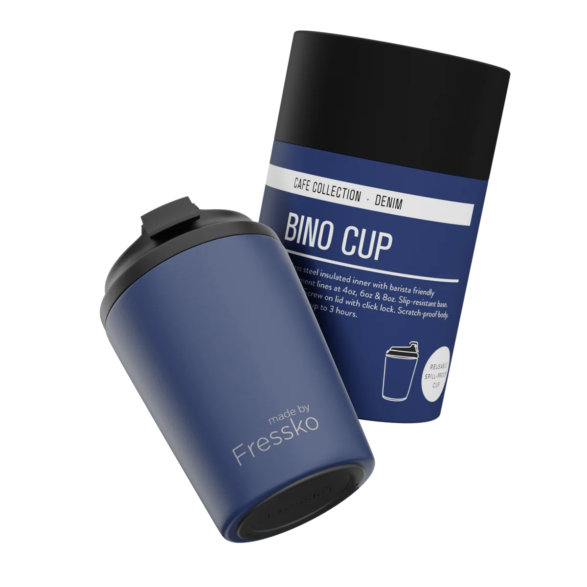 Fressko Bino Reusable Cup 8oz Denim