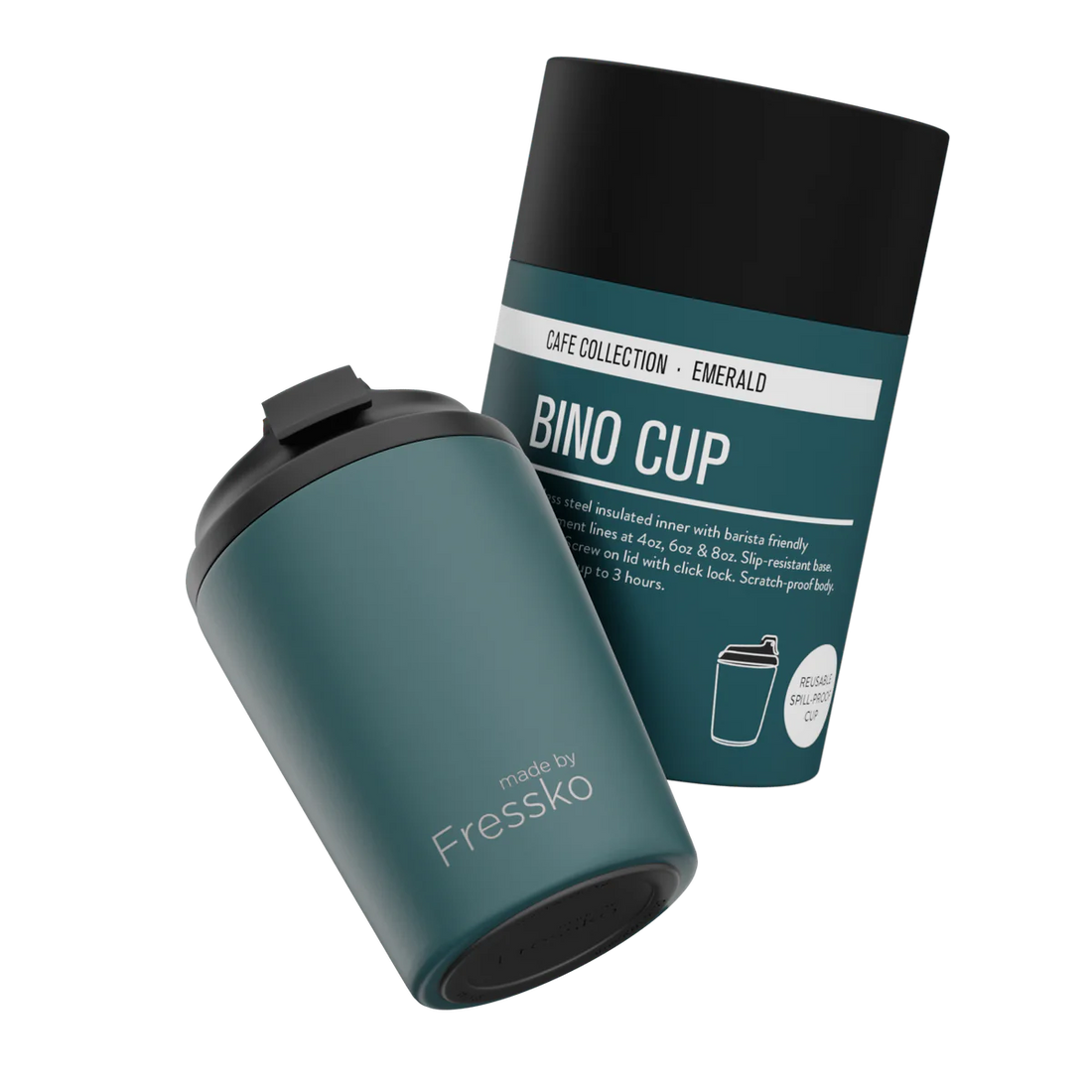 Fressko Bino Reusable Cup 8oz Emerald