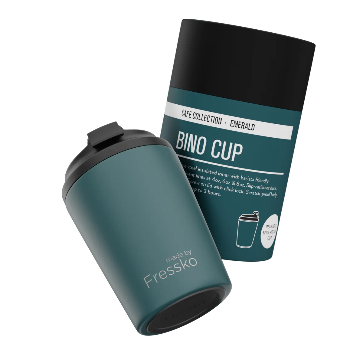 Fressko Bino Reusable Cup 8oz Emerald