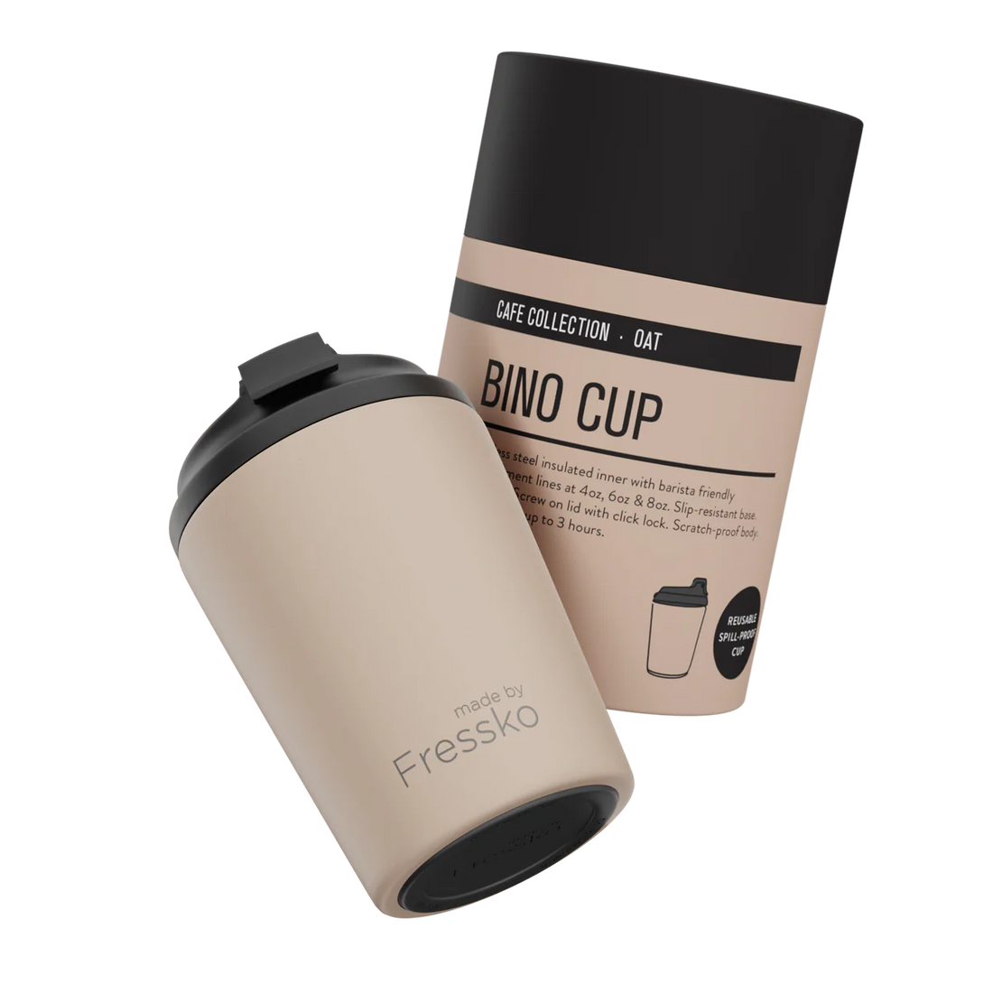 Fressko Bino Reusable Cup 8oz Oat