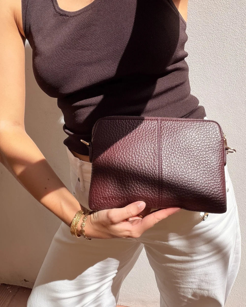 Elms+King Bowery Crossbody - Wine