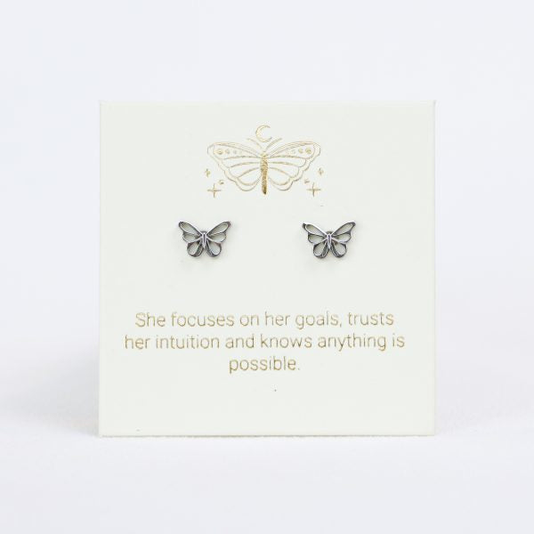 Butterfly Earrings in Silver