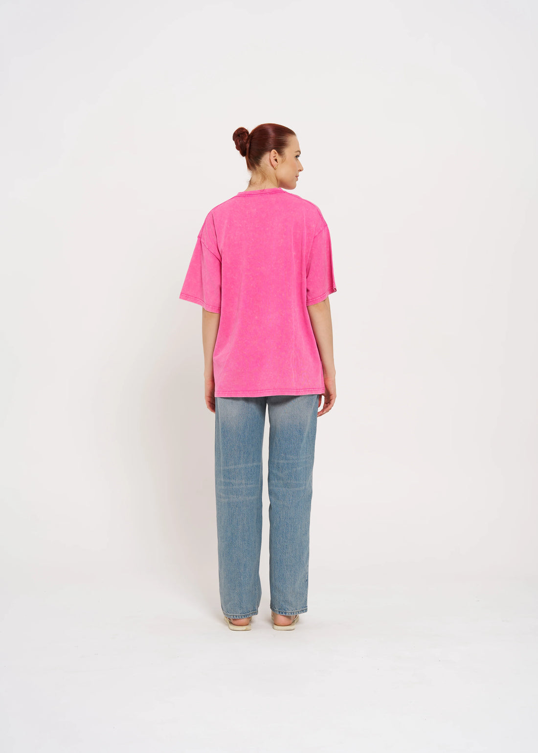 MAKU The Label Ciao Bella Oversize Tee Acid Wash Pink