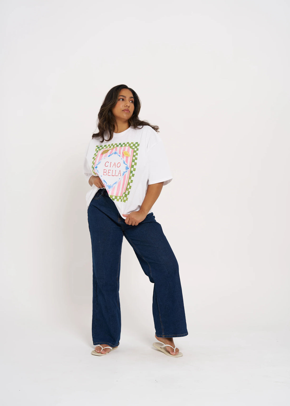 MAKU The Label Ciao Bella Oversize Tee White