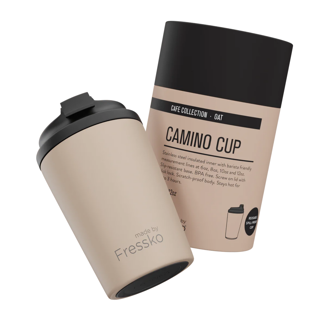 Fressko Camino Reusable Cup 12oz Oat